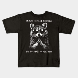 Funny Meme Raccoon Gift Men Women Funny Raccoon Kids T-Shirt